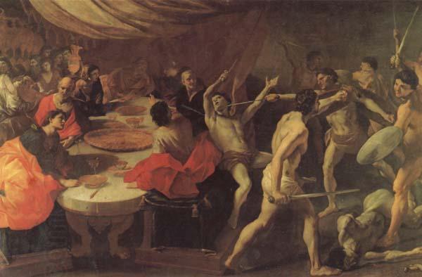 LANFRANCO, Giovanni Banquet with a Gladiatorial Contest China oil painting art